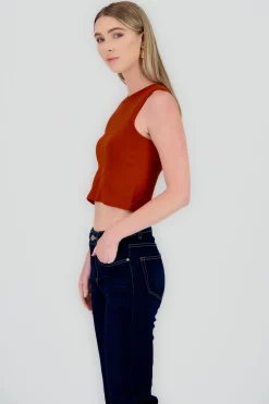Shasa Plain Sleeveless Top