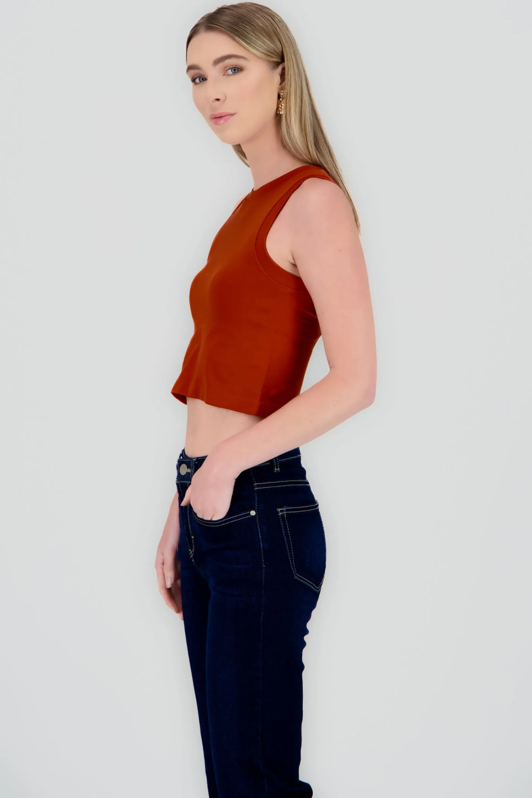 Shasa Plain Sleeveless Top