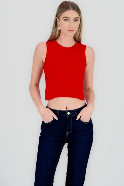 Shasa Plain Sleeveless Top