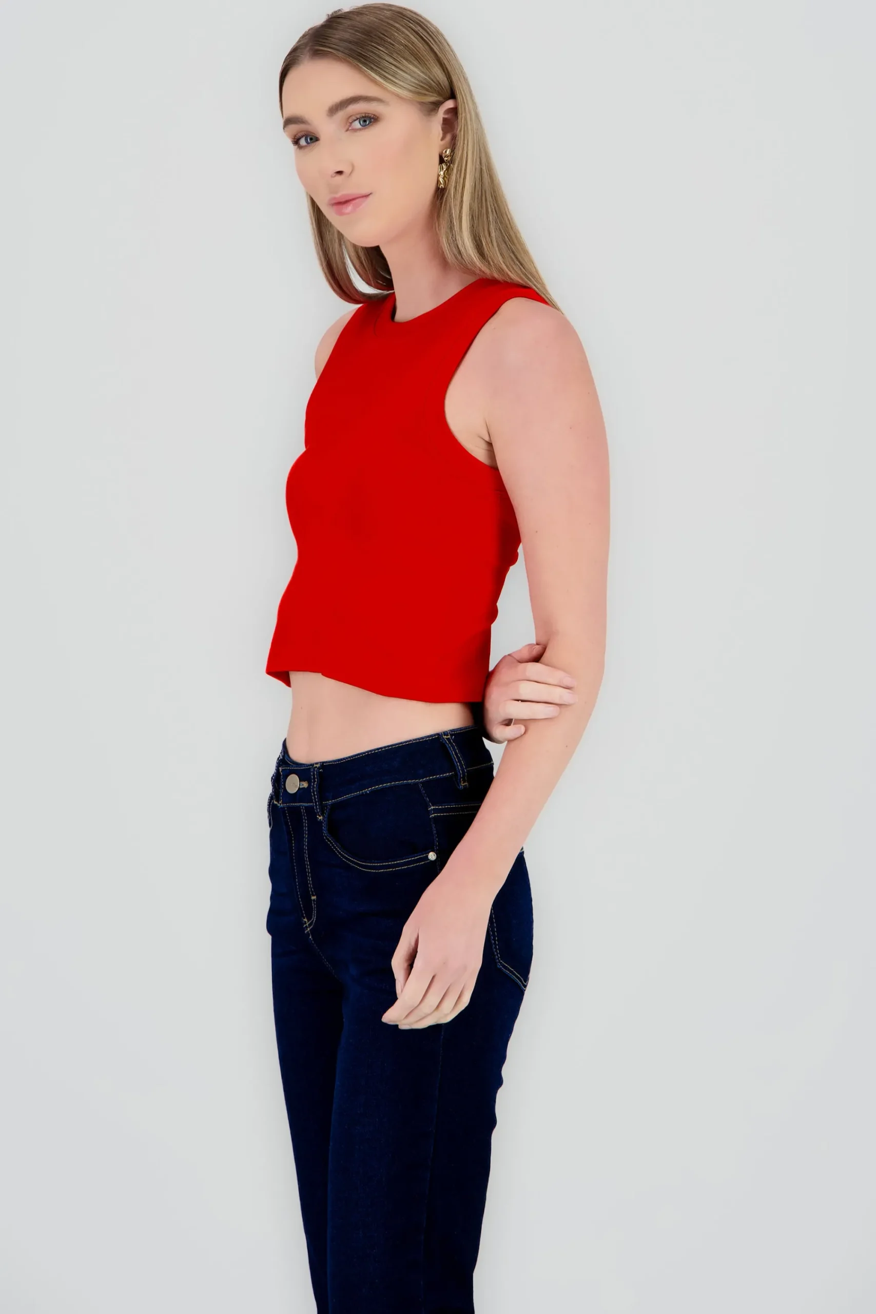 Shasa Plain Sleeveless Top