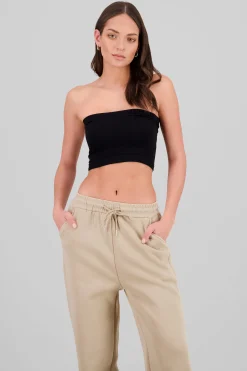 Shasa Plain Strapless Top