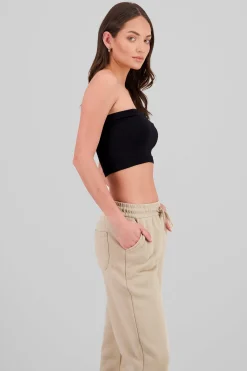 Shasa Plain Strapless Top