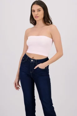Shasa Plain Strapless Top