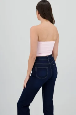 Shasa Plain Strapless Top