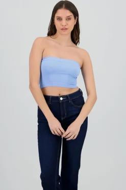 Shasa Plain Strapless Top