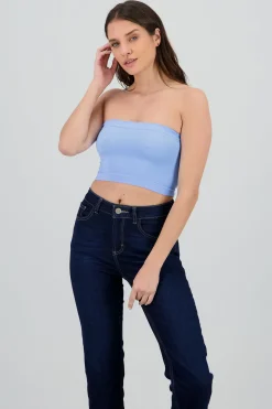 Shasa Plain Strapless Top