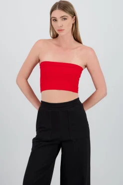 Shasa Plain Strapless Top