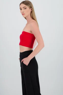 Shasa Plain Strapless Top