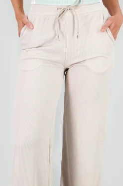 Shasa Plain Wide Leg Ribbed Pants