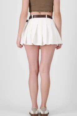 Shasa Plated Mini Skirt