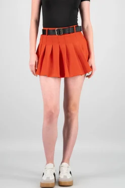 Shasa Plated Mini Skirt