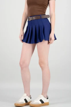 Shasa Plated Mini Skirt