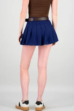 Shasa Plated Mini Skirt
