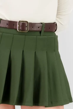 Shasa Plated Mini Skirt