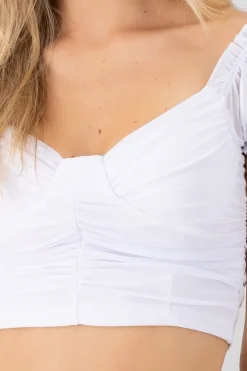 Shasa Pleated Blouse with Cup Detail
