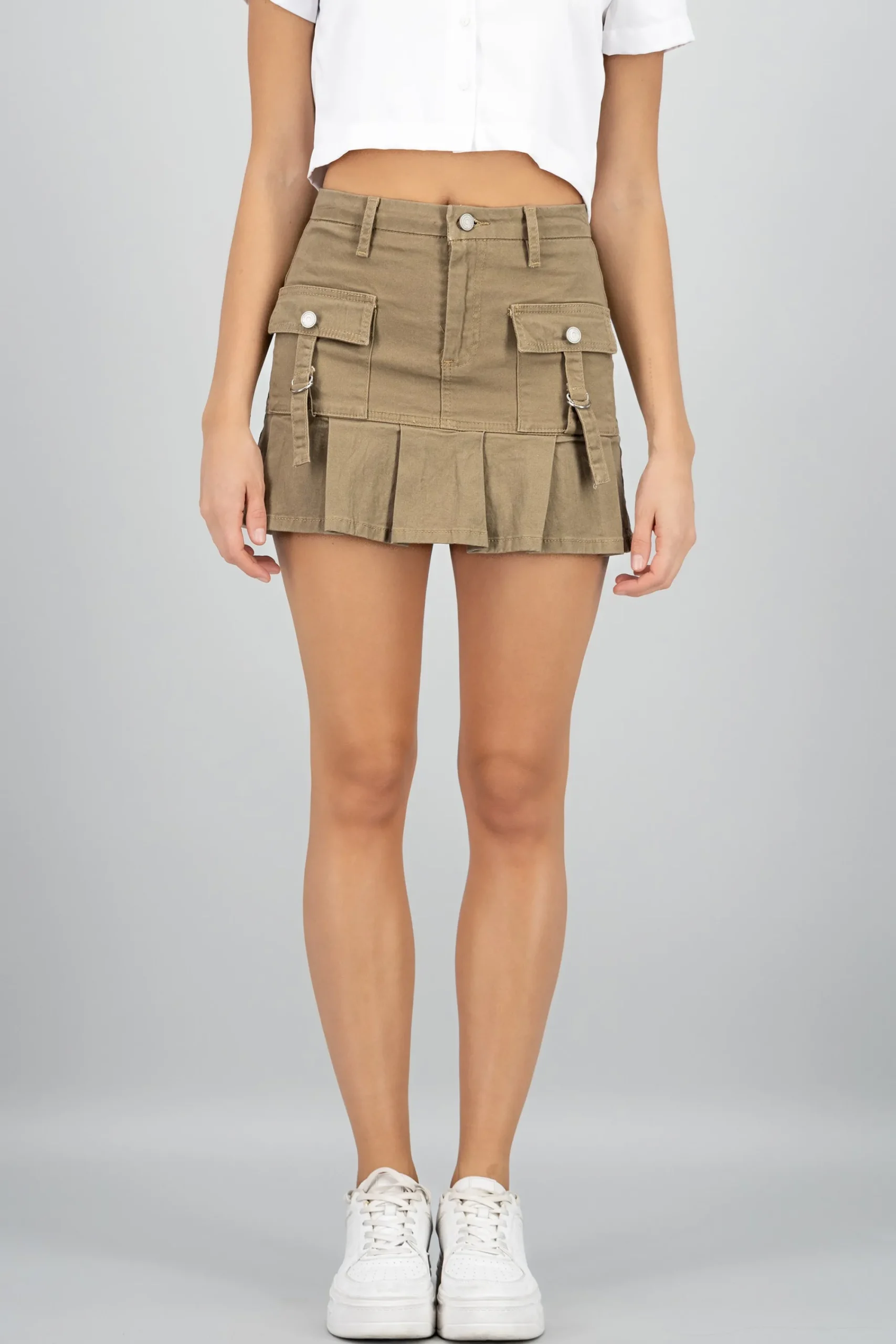 Shasa Pleated Cargo Skirt