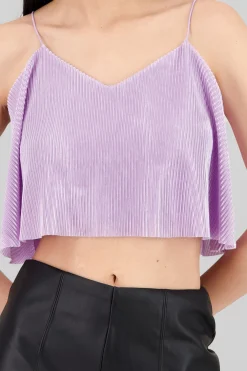 Shasa Pleated crop cami