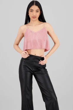 Shasa Pleated crop cami