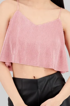 Shasa Pleated crop cami