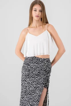 Shasa Pleated crop cami