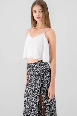 Shasa Pleated crop cami