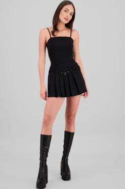 Shasa Pleated Dress with Belt
