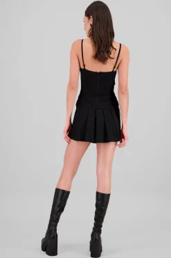 Shasa Pleated Dress with Belt
