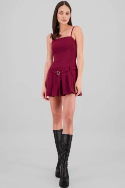 Shasa Pleated Dress with Belt