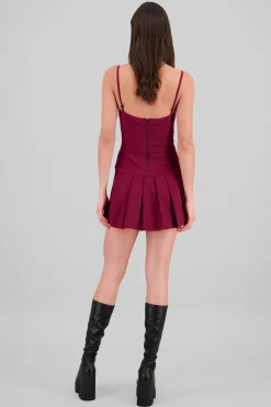 Shasa Pleated Dress with Belt