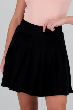 Shasa Pleated High Waist Mini Skirt