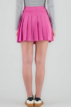 Shasa Pleated High Waist Mini Skirt
