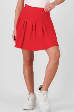 Shasa Pleated High Waist Mini Skirt