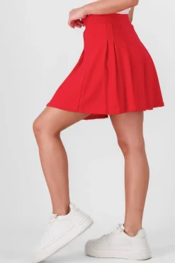 Shasa Pleated High Waist Mini Skirt