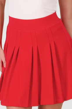 Shasa Pleated High Waist Mini Skirt