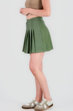 Shasa Pleated High Waist Mini Skirt