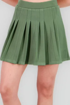 Shasa Pleated High Waist Mini Skirt