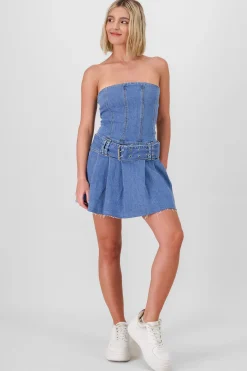Shasa Pleated Mini Dress