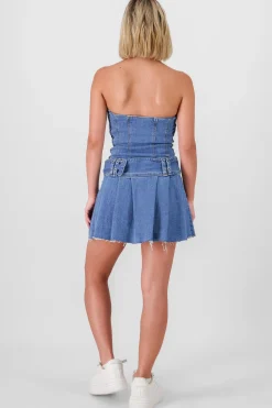 Shasa Pleated Mini Dress