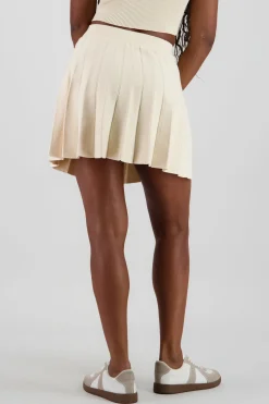 Shasa Pleated Mini Knit Skirt