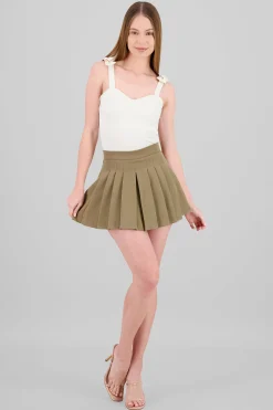Shasa Pleated Mini Skirt