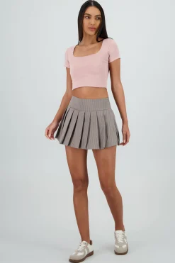 Shasa Pleated Mini Skirt