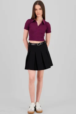 Shasa Pleated Mini Skirt