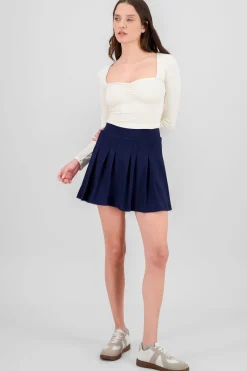 Shasa Pleated Mini Skirt