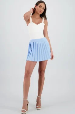 Shasa Pleated Mini Skirt