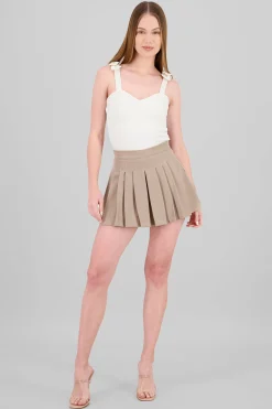 Shasa Pleated Mini Skirt