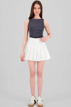 Shasa Pleated Mini Skirt with Shorts