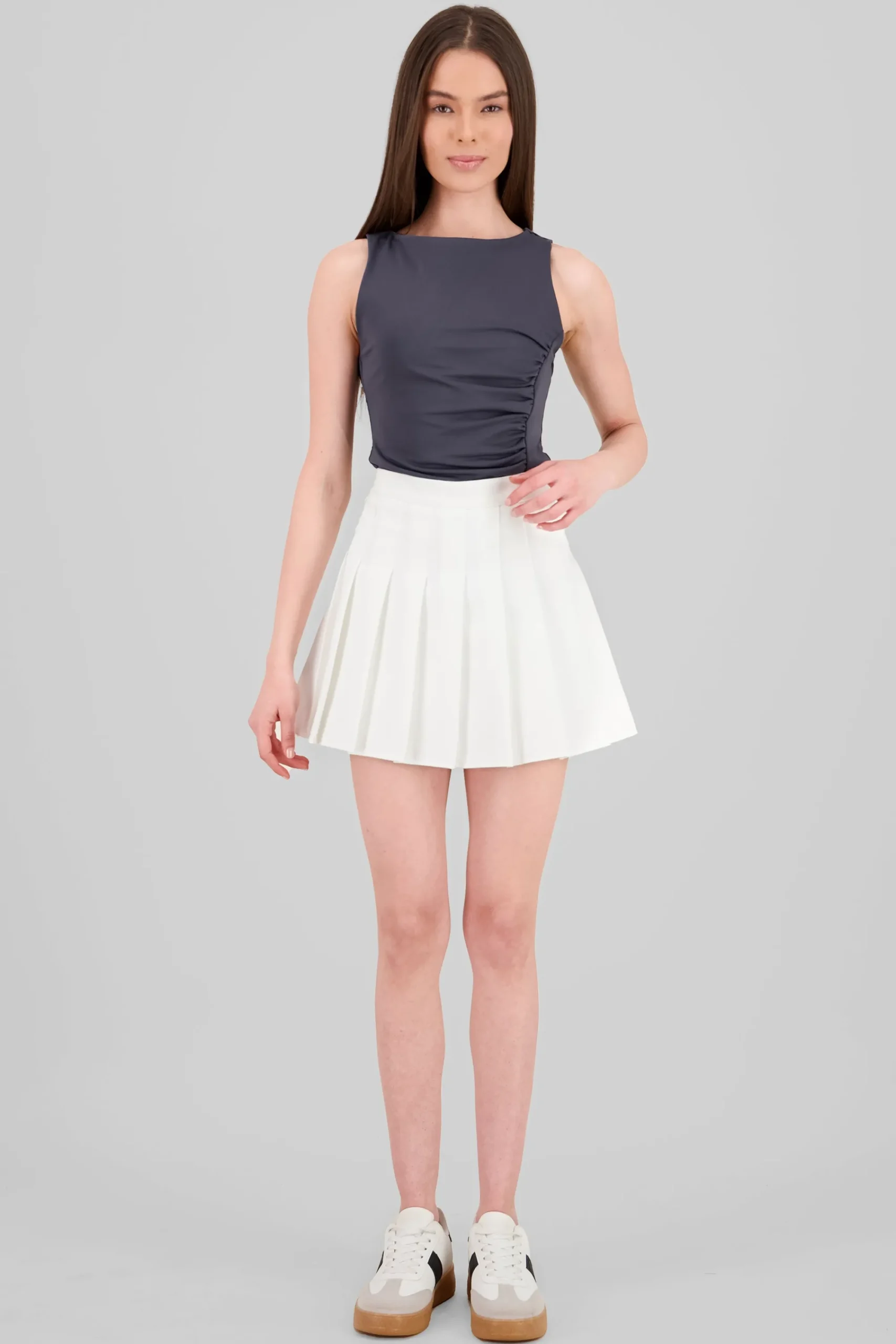 Shasa Pleated Mini Skirt with Shorts