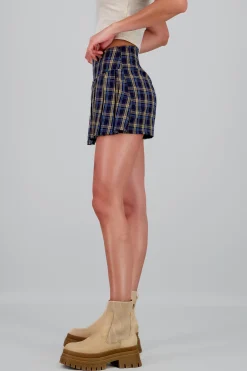 Shasa Pleated Plaid Skort