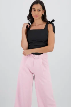 Shasa Pleated Side Bow Top