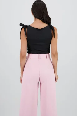 Shasa Pleated Side Bow Top